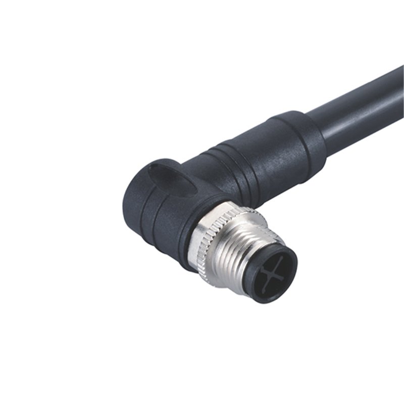 Waterproof Straight Molded Cable A Code 4 Pin Male M12 Connector for Electrical Equipment
