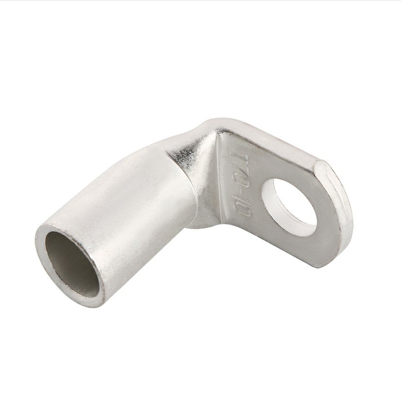 Right Angled Copper Tube Battery Terminals Eyelets Lugs 90 Degree Ring Connectors