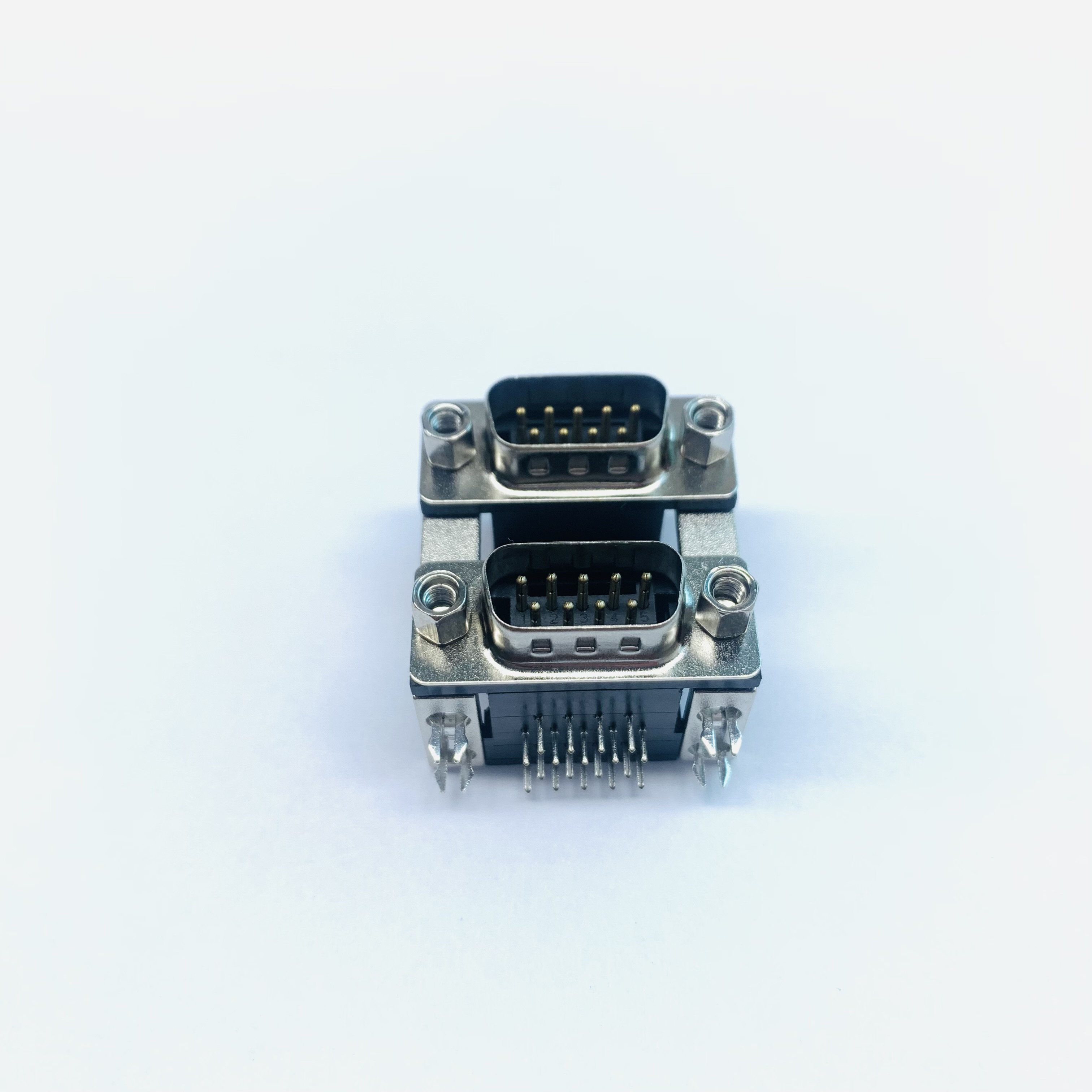 Right Angle PCB D-SUB Connector River Type distance 9 22 pin Male DB Connector