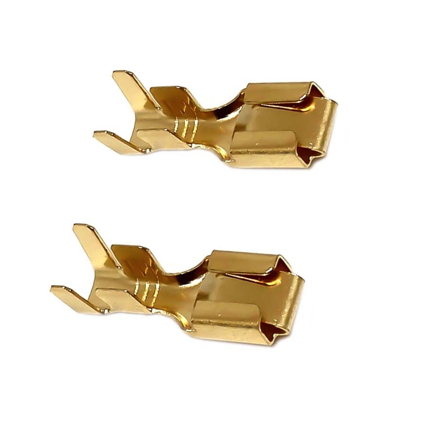 Customized hot wholesale copper brass electrical terminal stamping parts Female crimp terminal connectors spade terminal