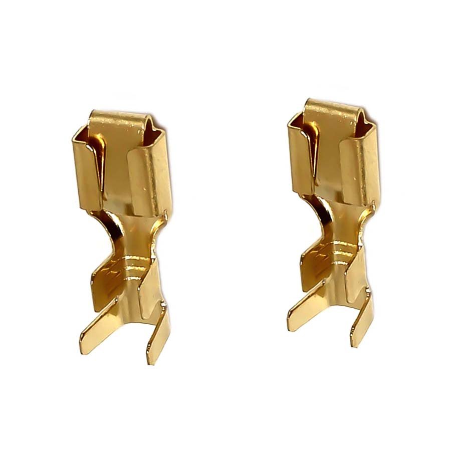 Customized hot wholesale copper brass electrical terminal stamping parts Female crimp terminal connectors spade terminal