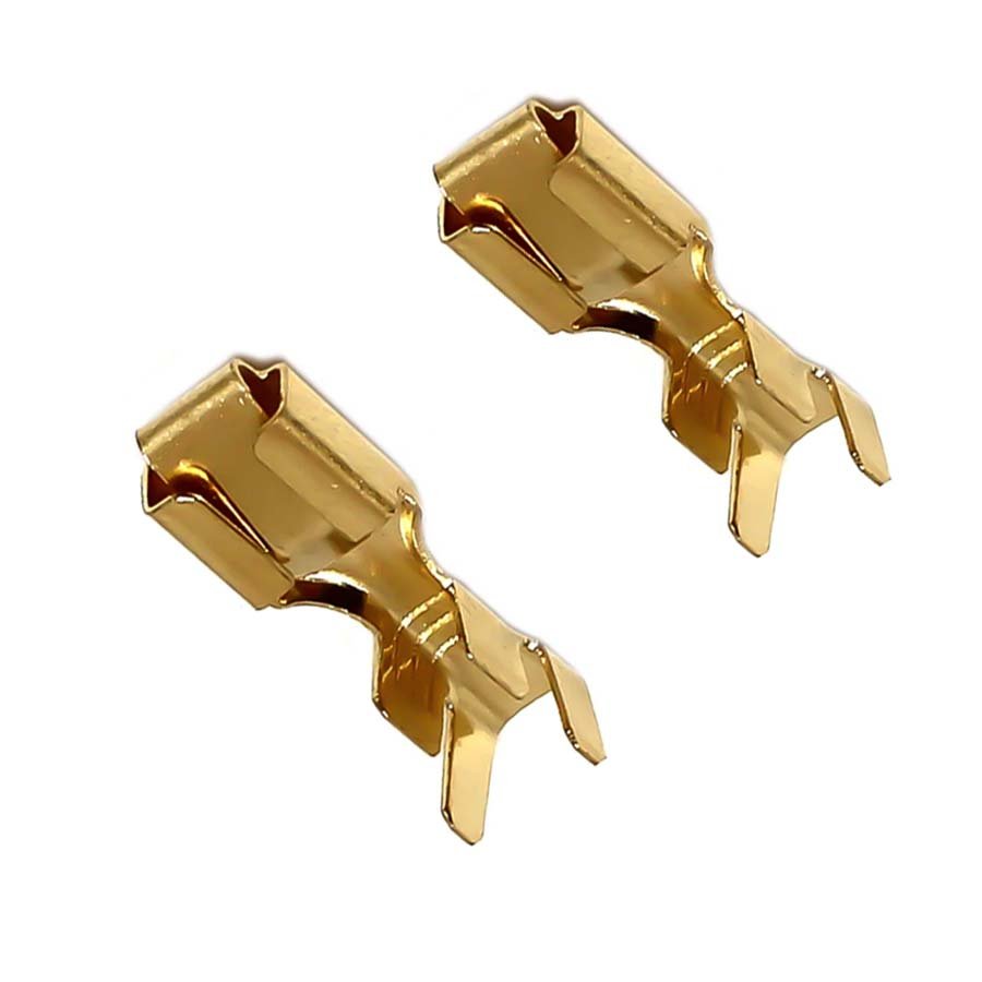 Customized hot wholesale copper brass electrical terminal stamping parts Female crimp terminal connectors spade terminal