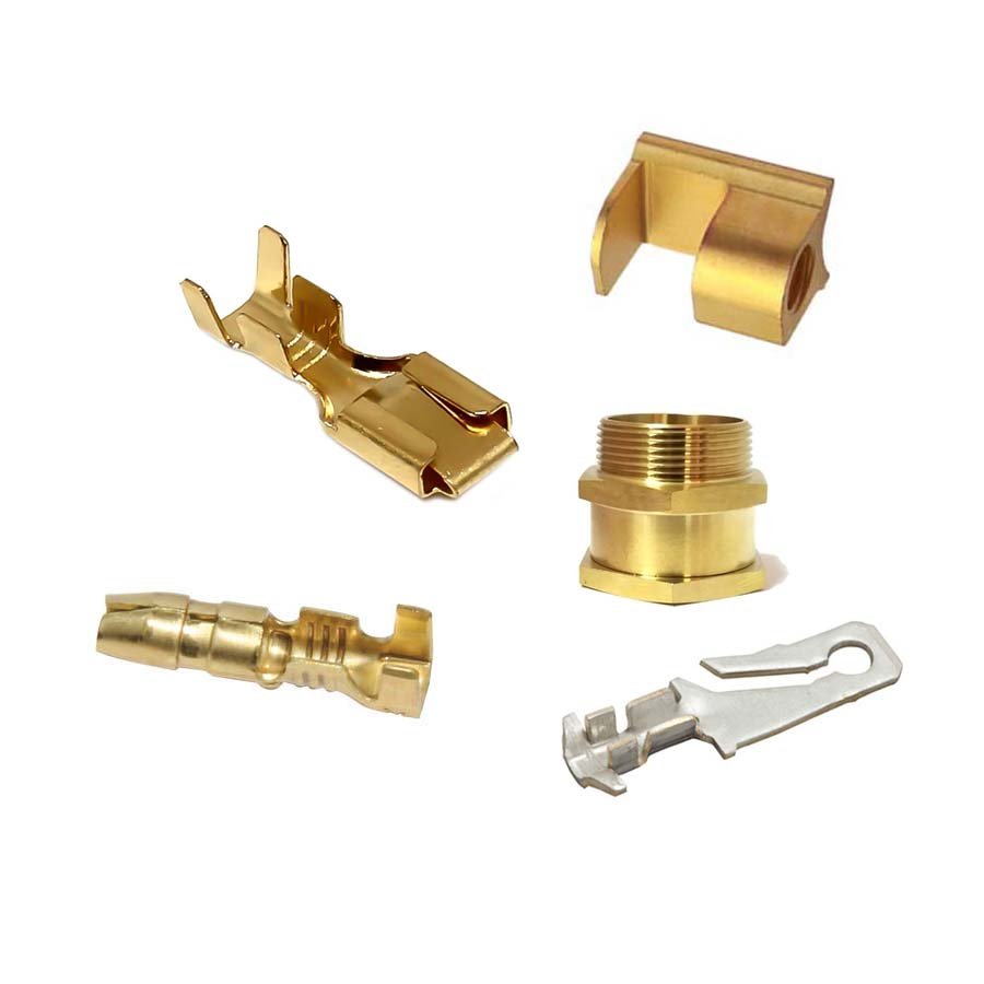 Customized hot wholesale copper brass electrical terminal stamping parts Female crimp terminal connectors spade terminal