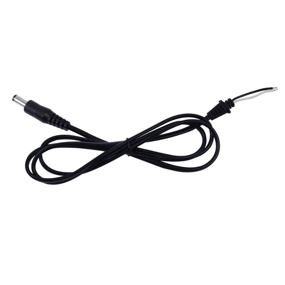 DC Jack Power Male Cable with Open Wire 12V Plug DC Adapter Cable 5.5*2.1mm Connector for CCTV Camera