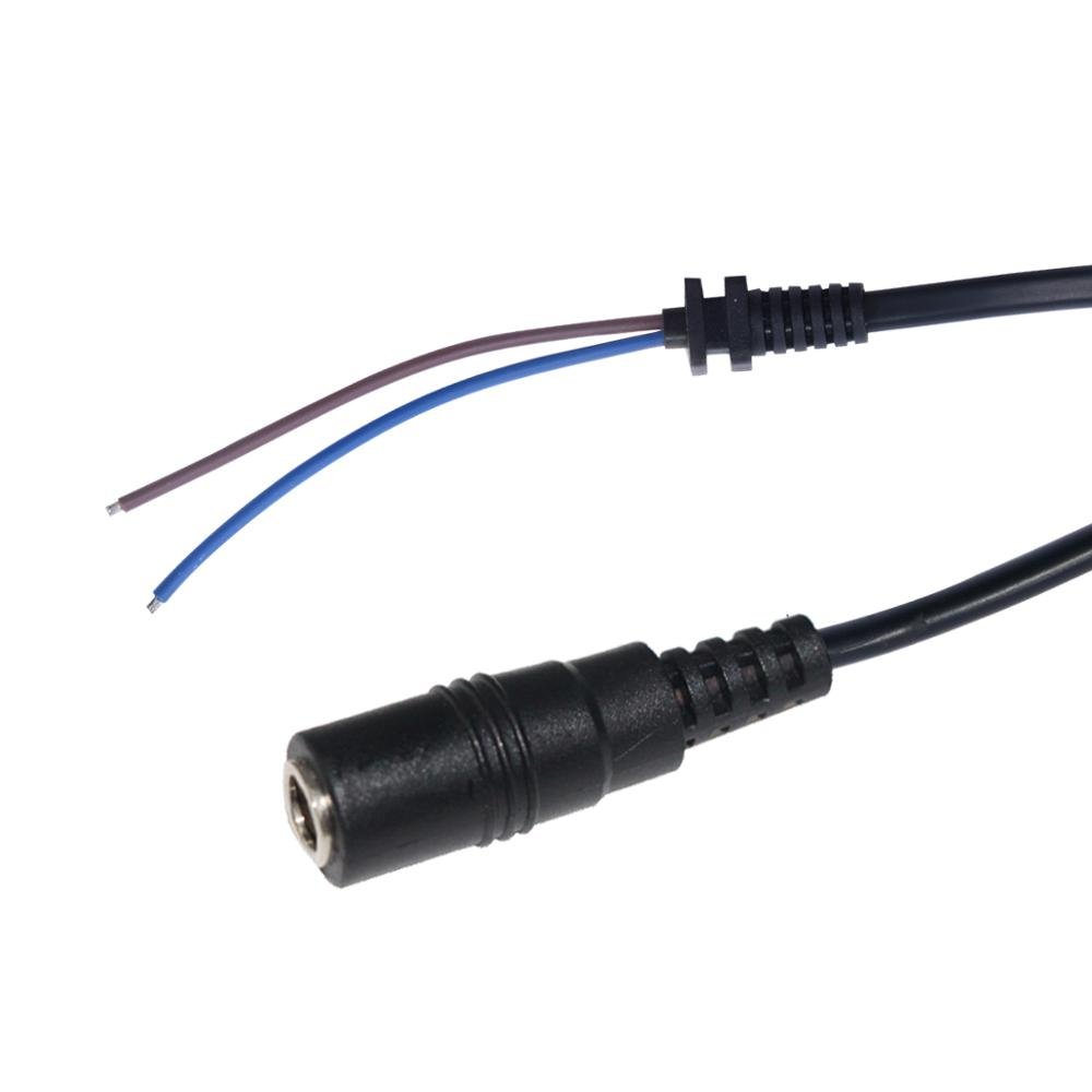 DC Jack Power Male Cable with Open Wire 12V Plug DC Adapter Cable 5.5*2.1mm Connector for CCTV Camera