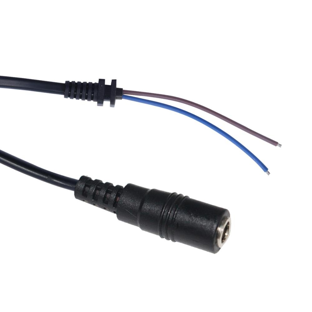 DC Jack Power Male Cable with Open Wire 12V Plug DC Adapter Cable 5.5*2.1mm Connector for CCTV Camera