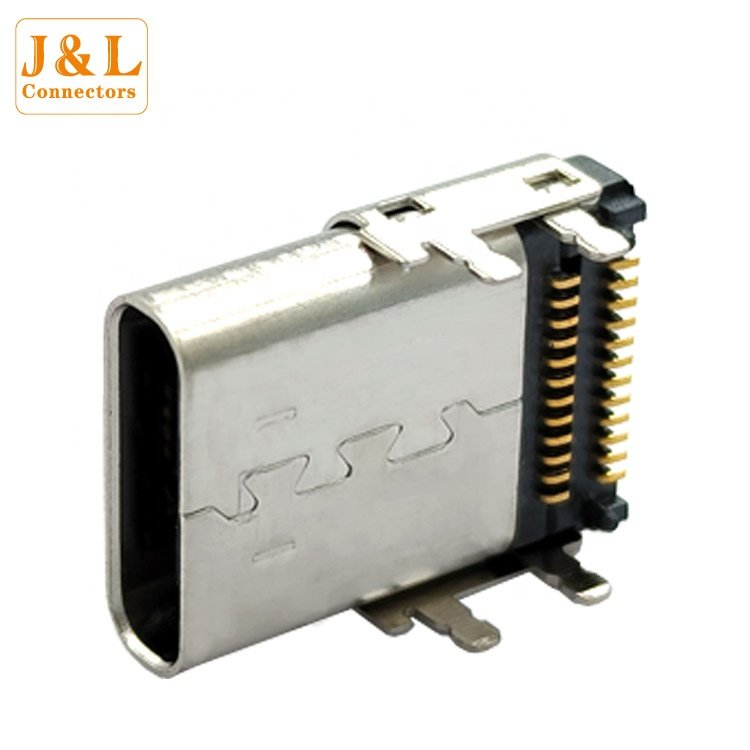 Type-C USB 3.1PE-C Female Connector Vertical Type Plug 24Pin USB Socket 3.1 Plug Connector