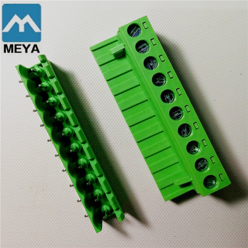 Green PCB board PTR terminal blocks 5.0mm pitch 3.81mm pitch 2pin 3pin 4pin 8pin right angel terminal block connector