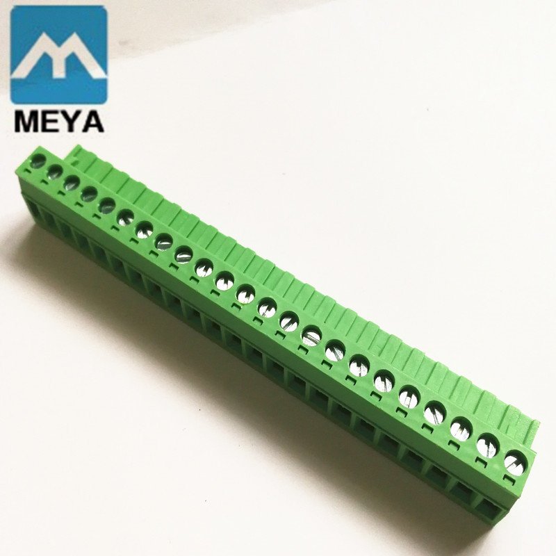 Green PCB board PTR terminal blocks 5.0mm pitch 3.81mm pitch 2pin 3pin 4pin 8pin right angel terminal block connector