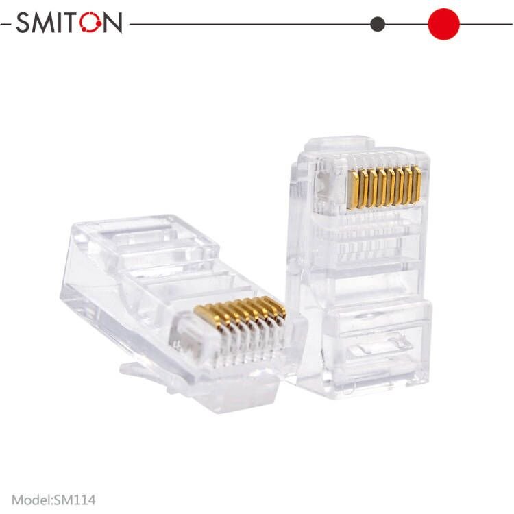 Factory Price Internet Cable Connecting Plug 8P8C Crystal UTP Cat5e RJ45 Connector