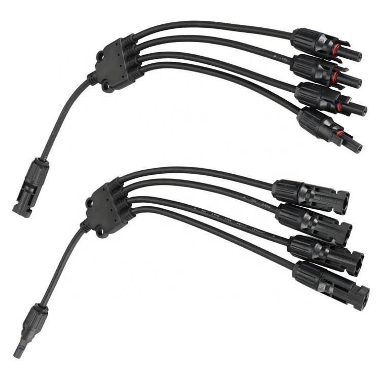 Chinese factory 1000V DC Male Female PV Connector IP67 Waterproof Y Branch Solar Cable Connector For PV Panel System