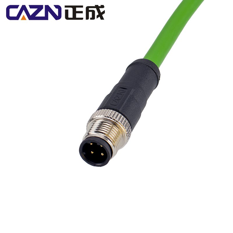 M12 4 Pin to RJ45 D code CAT5e Industrial Ethernet Patchcord suitable for Profinet Ethernet IP EtherCAT networks
