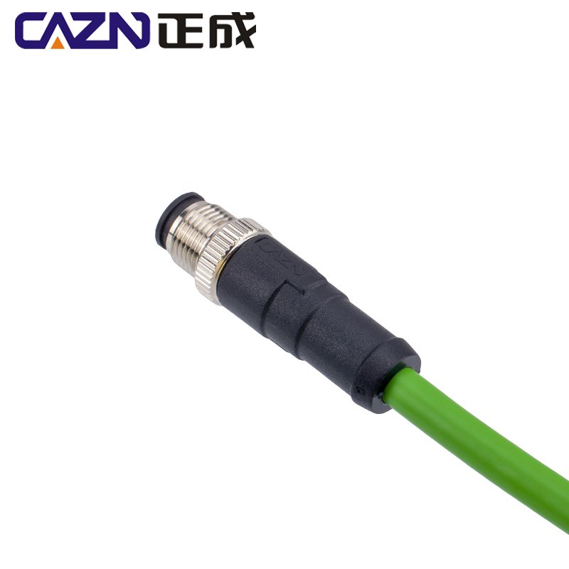 M12 4 Pin to RJ45 D code CAT5e Industrial Ethernet Patchcord suitable for Profinet Ethernet IP EtherCAT networks