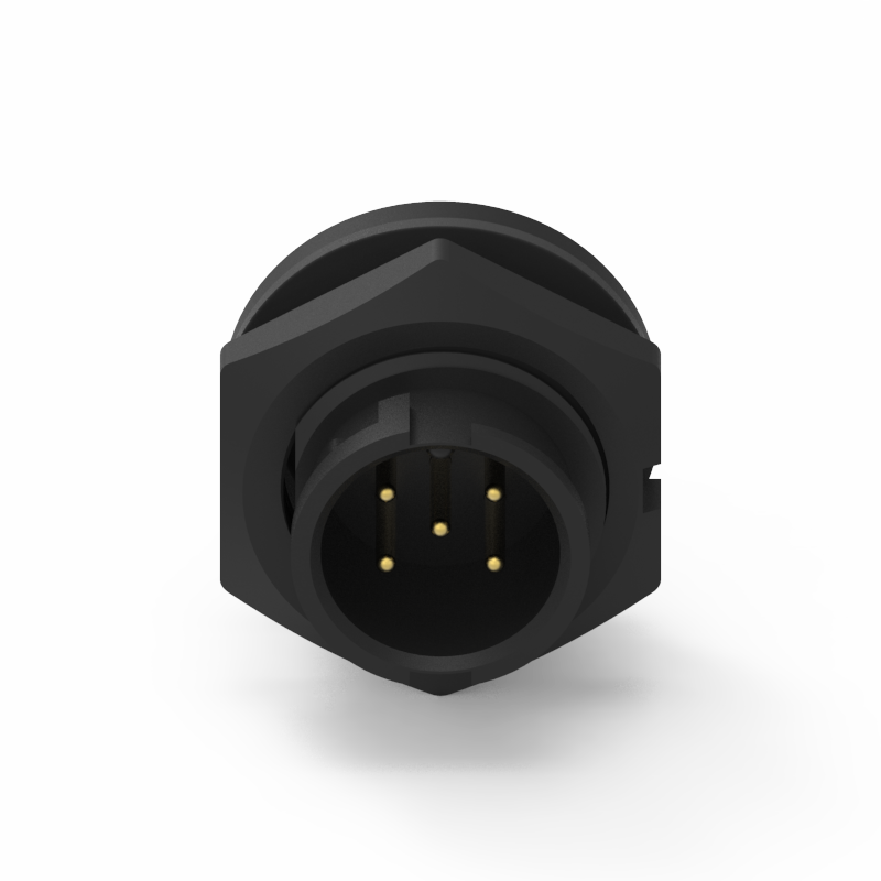 B Size 5PIN Front Lock PCB Type Waterproof Connector-5A