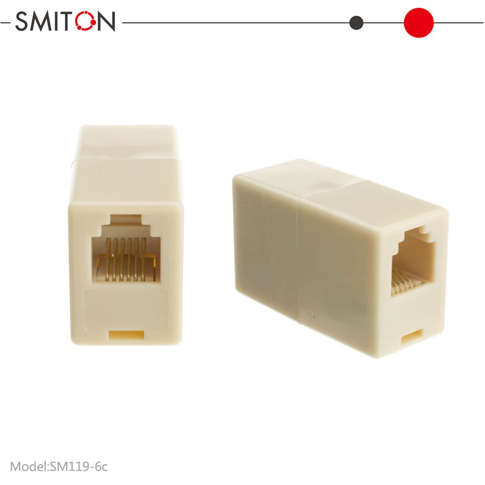 RJ11 RJ12 Phone Line Cable Coupler Female To Female Connector 6P6C Single
