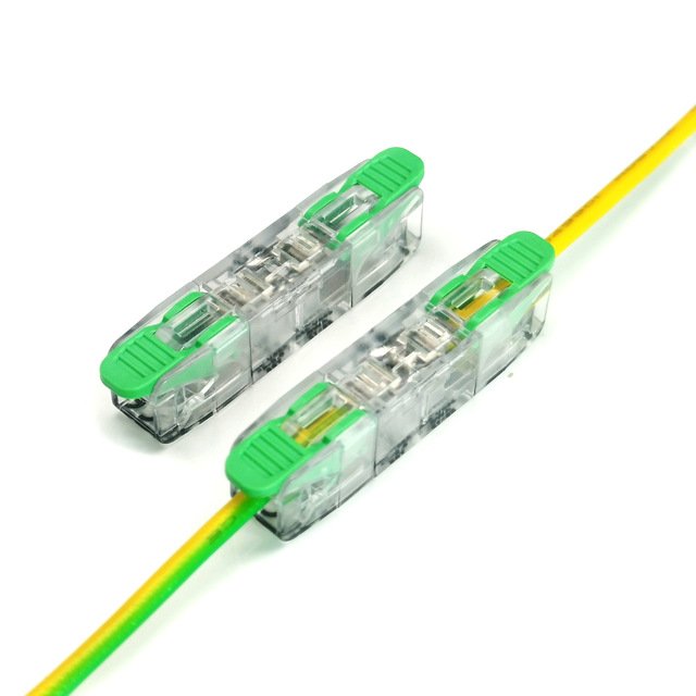 1 in and 1 out Quick Electrical Wire Connector Terminals Connection Block Wiring Cable With Lever