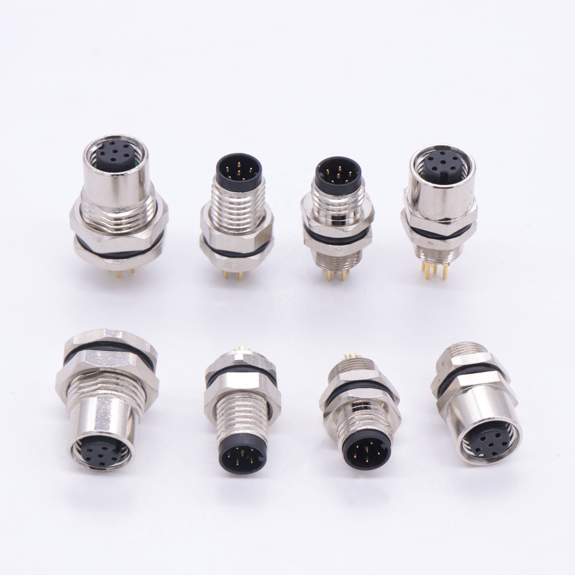Threaded connector M8 connector H4E6F6 circular metal waterproof connector aviation socket