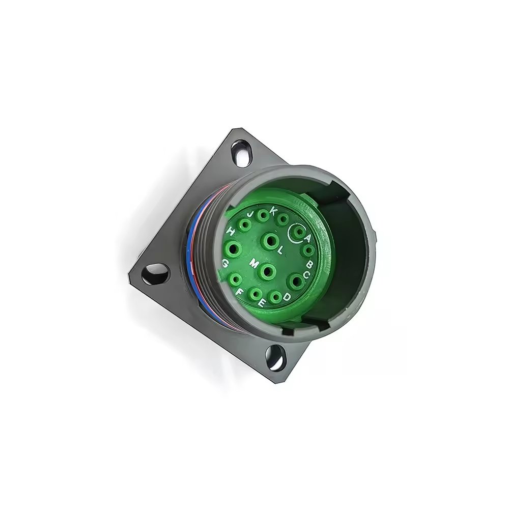MIL Circular Connector 12 Pin Male Socket Wall Mount Receptacle D38999 20WD97PN