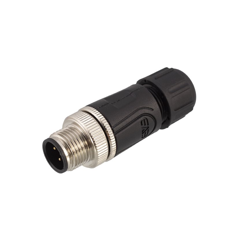 M12 circular connector plastic assembly connector solder connection male female 4p 5p 8pin straight M12 solder connector