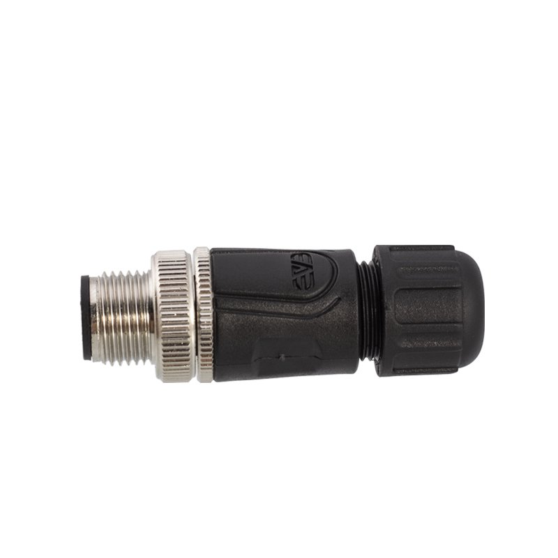 M12 circular connector plastic assembly connector solder connection male female 4p 5p 8pin straight M12 solder connector