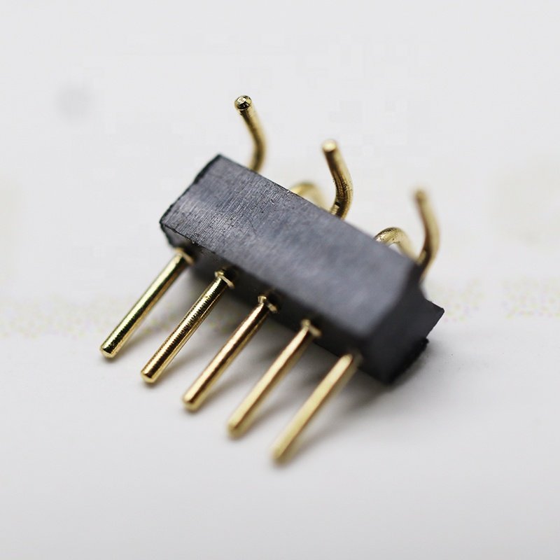 Free sample circular screwless waterproof 1.27mm pitch 02-50pin height 1.9mm 2,2mm machined pin header industrial connector