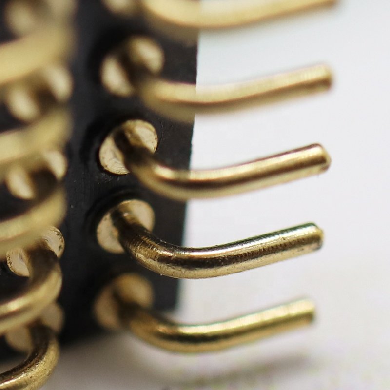 Free sample circular screwless waterproof 1.27mm pitch 02-50pin height 1.9mm 2,2mm machined pin header industrial connector