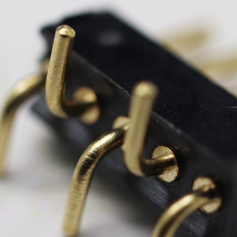 Free sample circular screwless waterproof 1.27mm pitch 02-50pin height 1.9mm 2,2mm machined pin header industrial connector