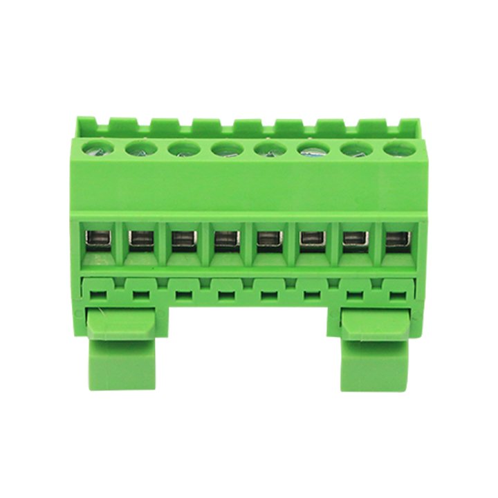 WANHAI manufacturing 5.08mm pitch green Rail panel mounting terminal block connector 2EDGVK-5.08