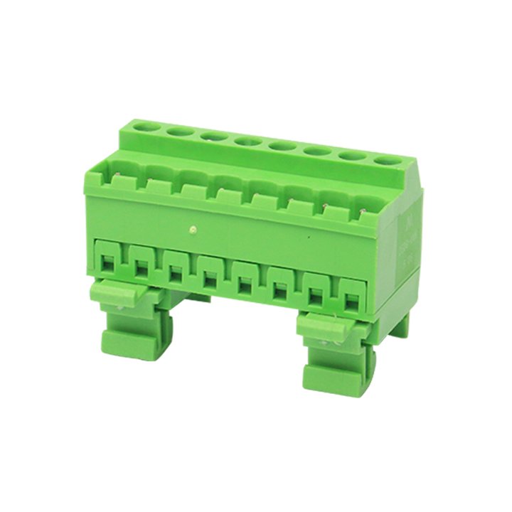 WANHAI manufacturing 5.08mm pitch green Rail panel mounting terminal block connector 2EDGVK-5.08