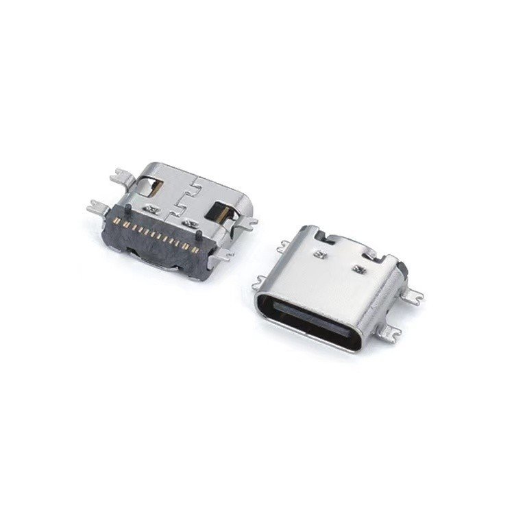 USB Type C 16-Pin Female Socket Connector Horizontal SMT PCB Mount Receptacle Charging Port Connector
