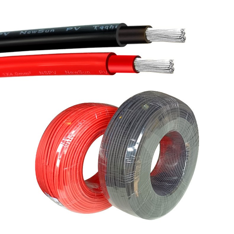 Solar cable Connector Cables Uv Resistant Dc Pv Wire 4mm2 6mm2 solar dc cables electric wire