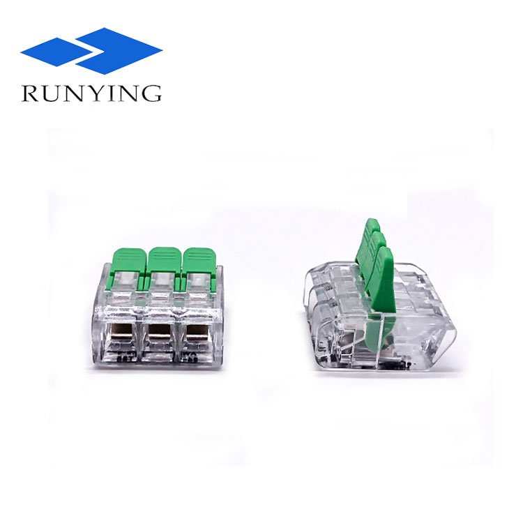 OJ263 Push Wire Connector Soft And Hard Electrical Wire 3 Pin Push In Fast Quick Connector Terminal Block For LED Lighting