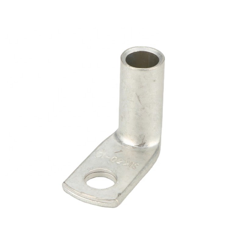 L shape Tinned Copper Cable Lugs 90 Degree Bent Battery Lugs Heavy Duty Wire Lugs Ring Terminal Cable Ends Terminal Connectors