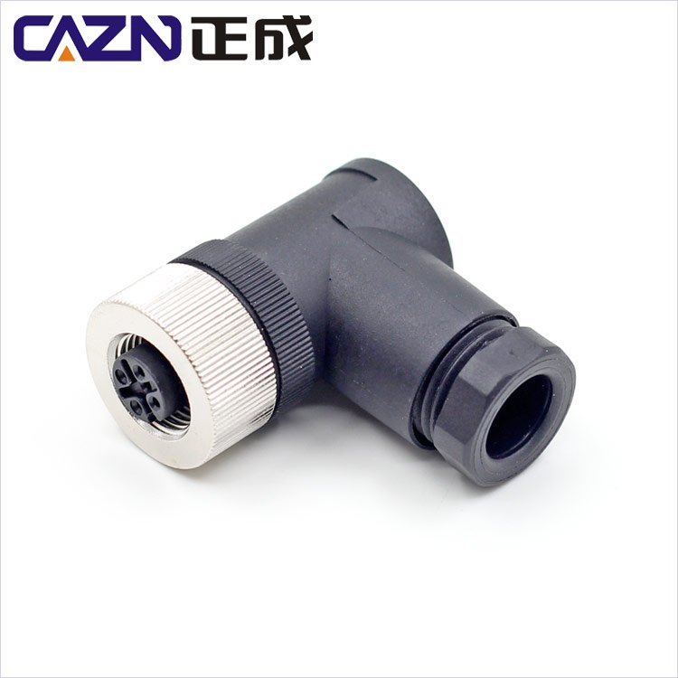 M12 circular connector plastic assembly aviation plug male female 458 pin screw connection straight angle welding wire connector