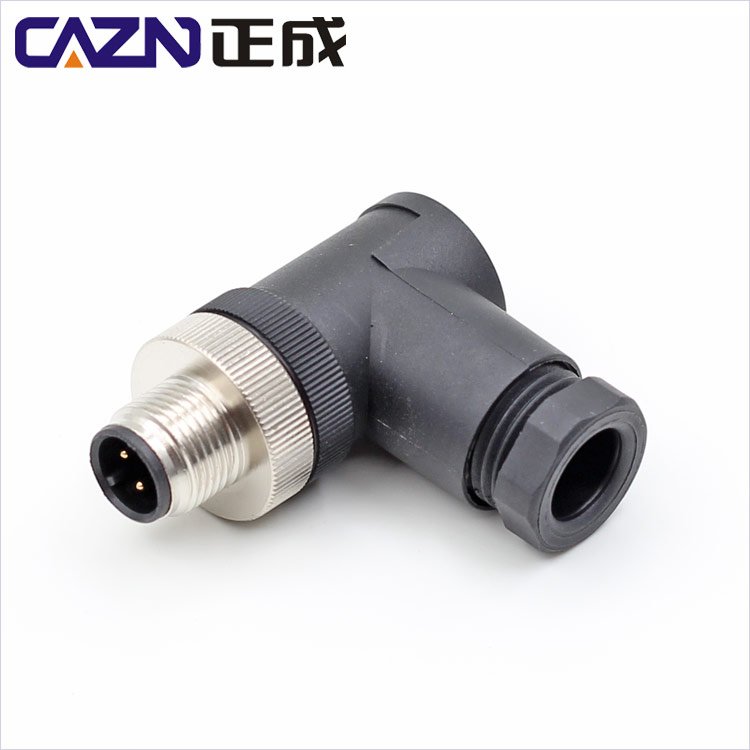 M12 circular connector plastic assembly aviation plug male female 458 pin screw connection straight angle welding wire connector