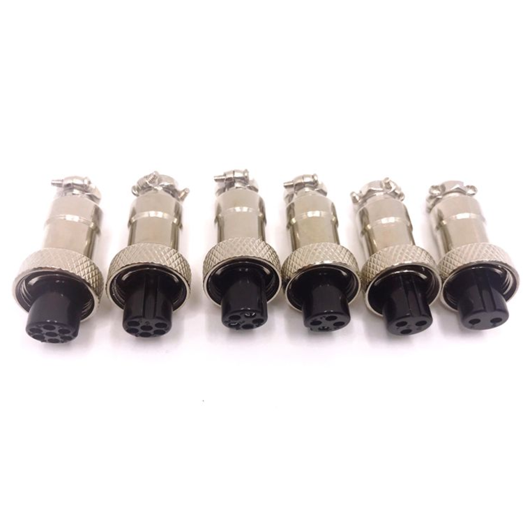 12mm Thread Female Straight Aviation Cable Plug GX12 5 Pin Connector for Sale