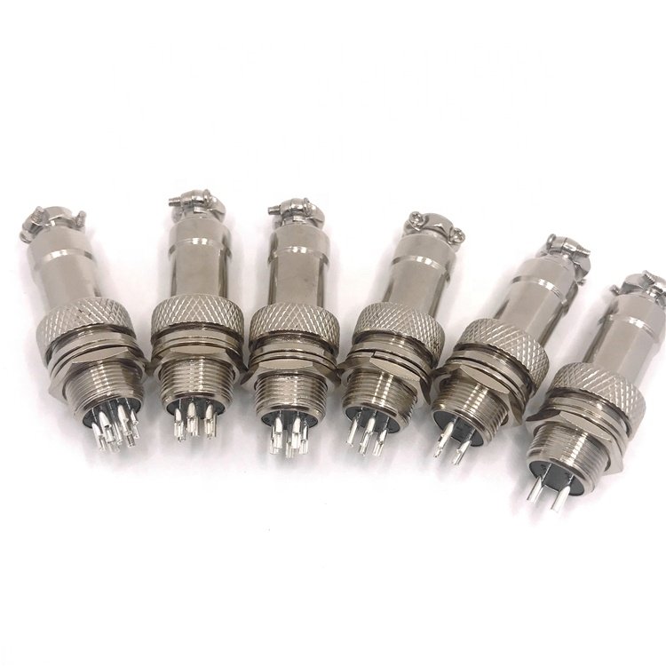 12mm Thread Female Straight Aviation Cable Plug GX12 5 Pin Connector for Sale