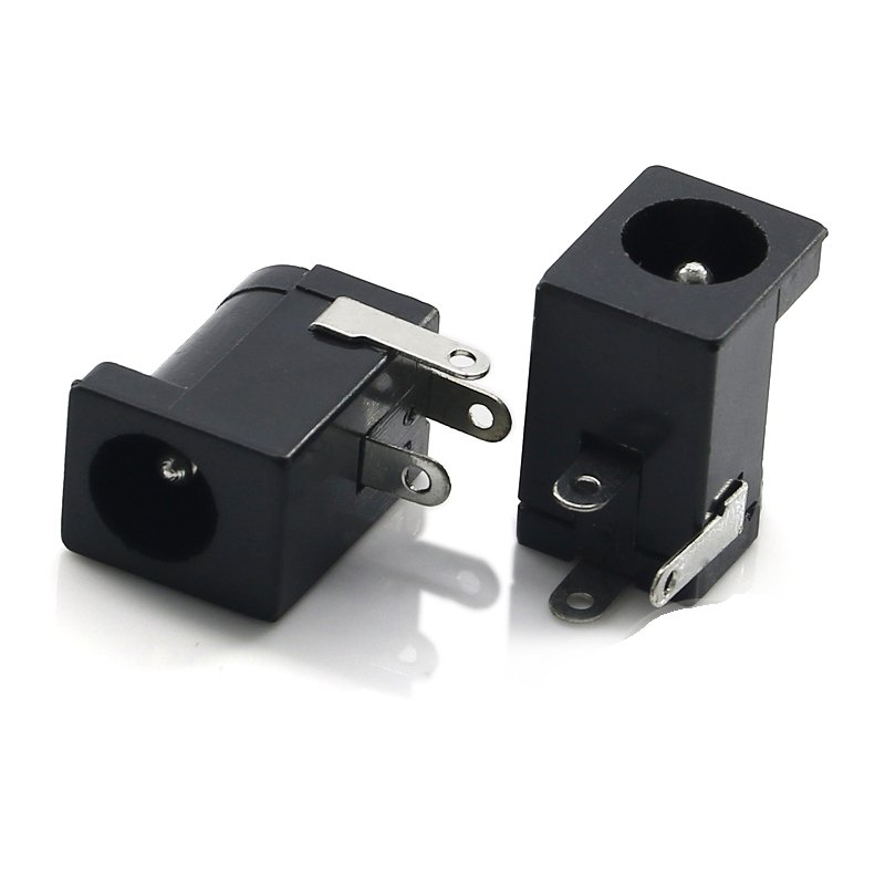 DC-005 Black2.0/2.5 DC Power Jack Socket Connector DC-005 5.5*2.1mm 5.5X2.5 PCB Mount Terminal