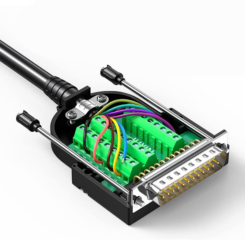 DB25 Connector 25Pin D-sub Male/Female Signals Terminals Connector Hole PCB Adapter Board