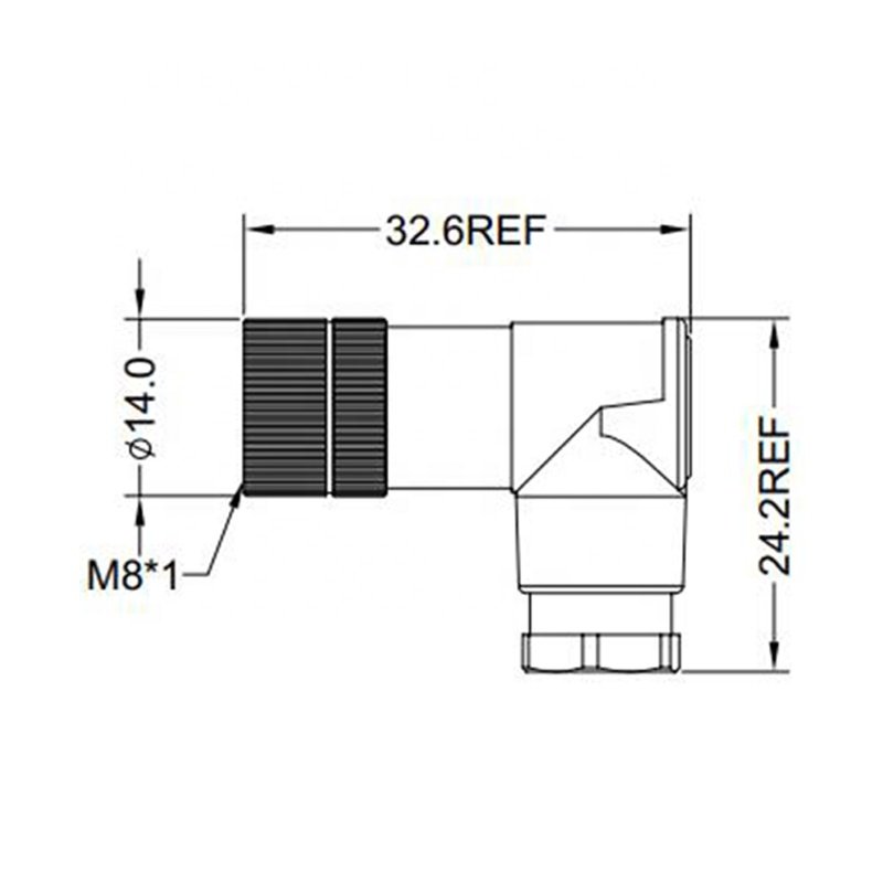 Network connector 3pins female cable assembly connector
