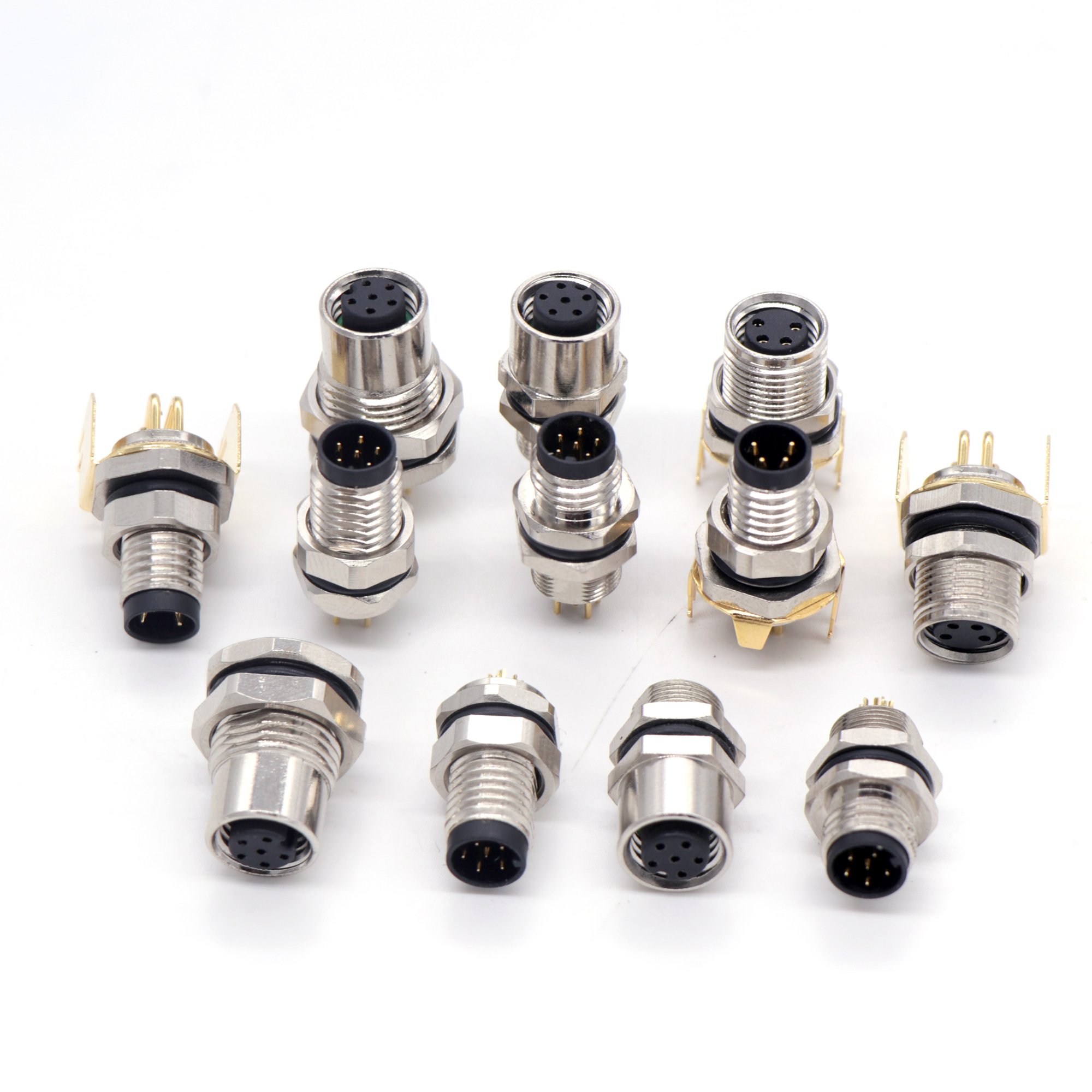 M8 connector manufacturer 3-pin 4-pin 5-pin 6-pin 8-pin threaded waterproof connector