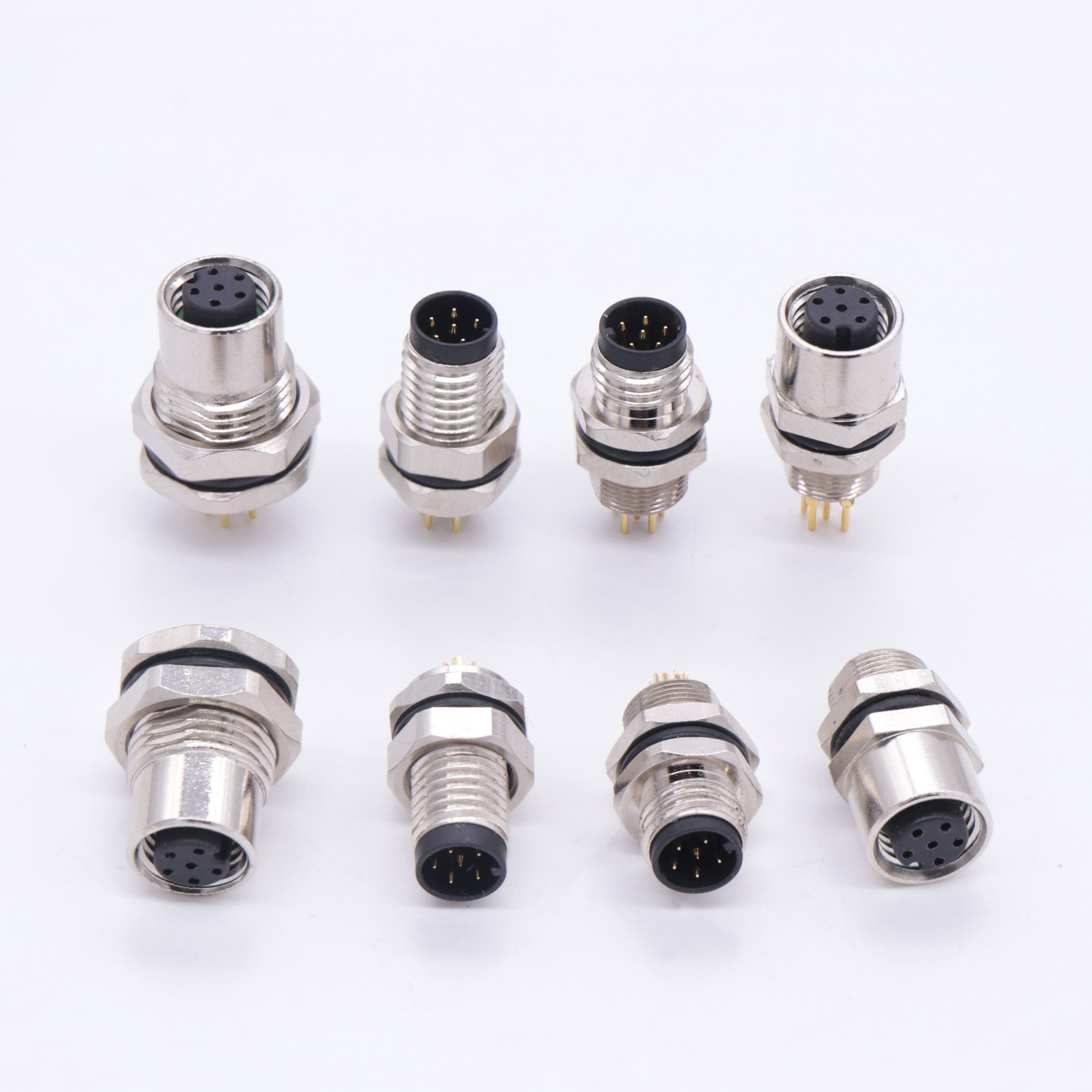 M8 connector manufacturer 3-pin 4-pin 5-pin 6-pin 8-pin threaded waterproof connector