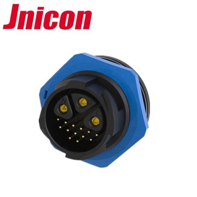 Jnicon Customized M25 3+13 pin electrical IP67 power and signal cable connector with field assembly type