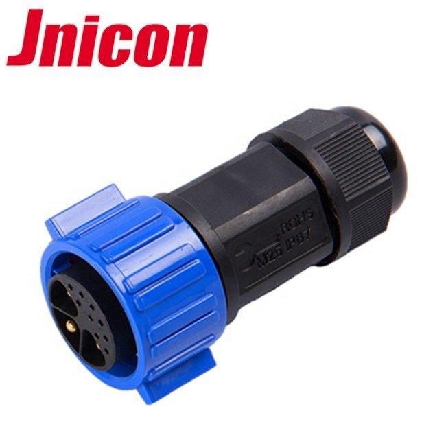 Jnicon Customized M25 3+13 pin electrical IP67 power and signal cable connector with field assembly type
