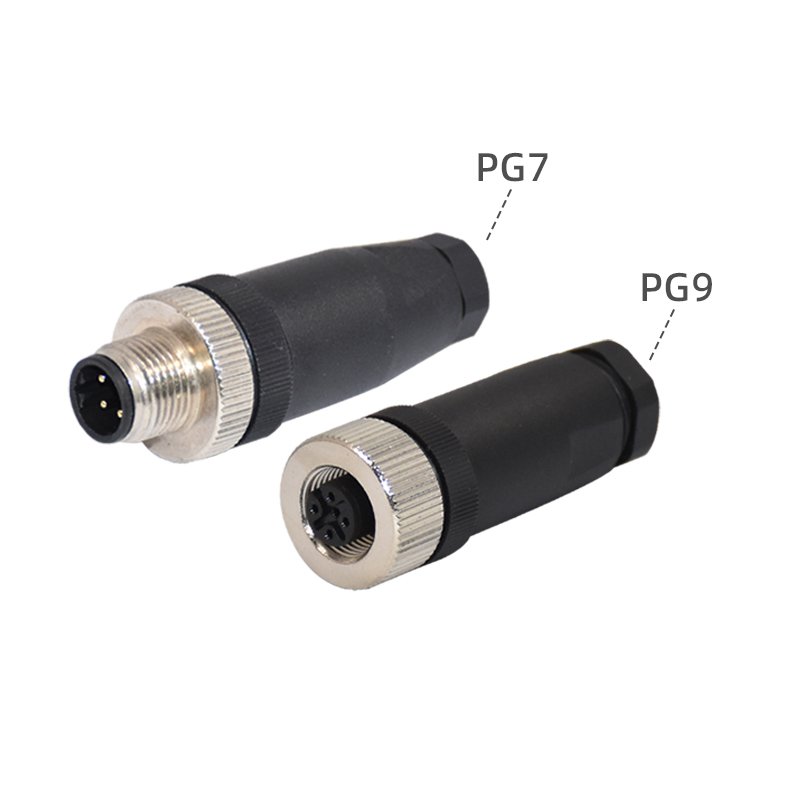 Factory M12 3 4 5 8 12pin electric field wirable connector m8 m12 waterproof assembly sensor connector