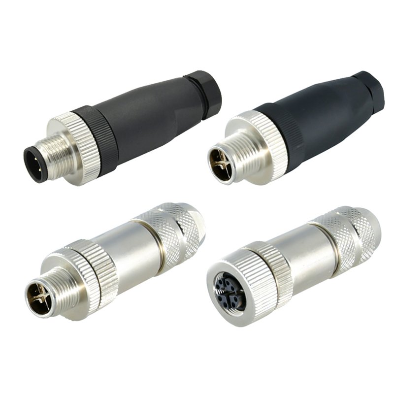 Factory M12 3 4 5 8 12pin electric field wirable connector m8 m12 waterproof assembly sensor connector