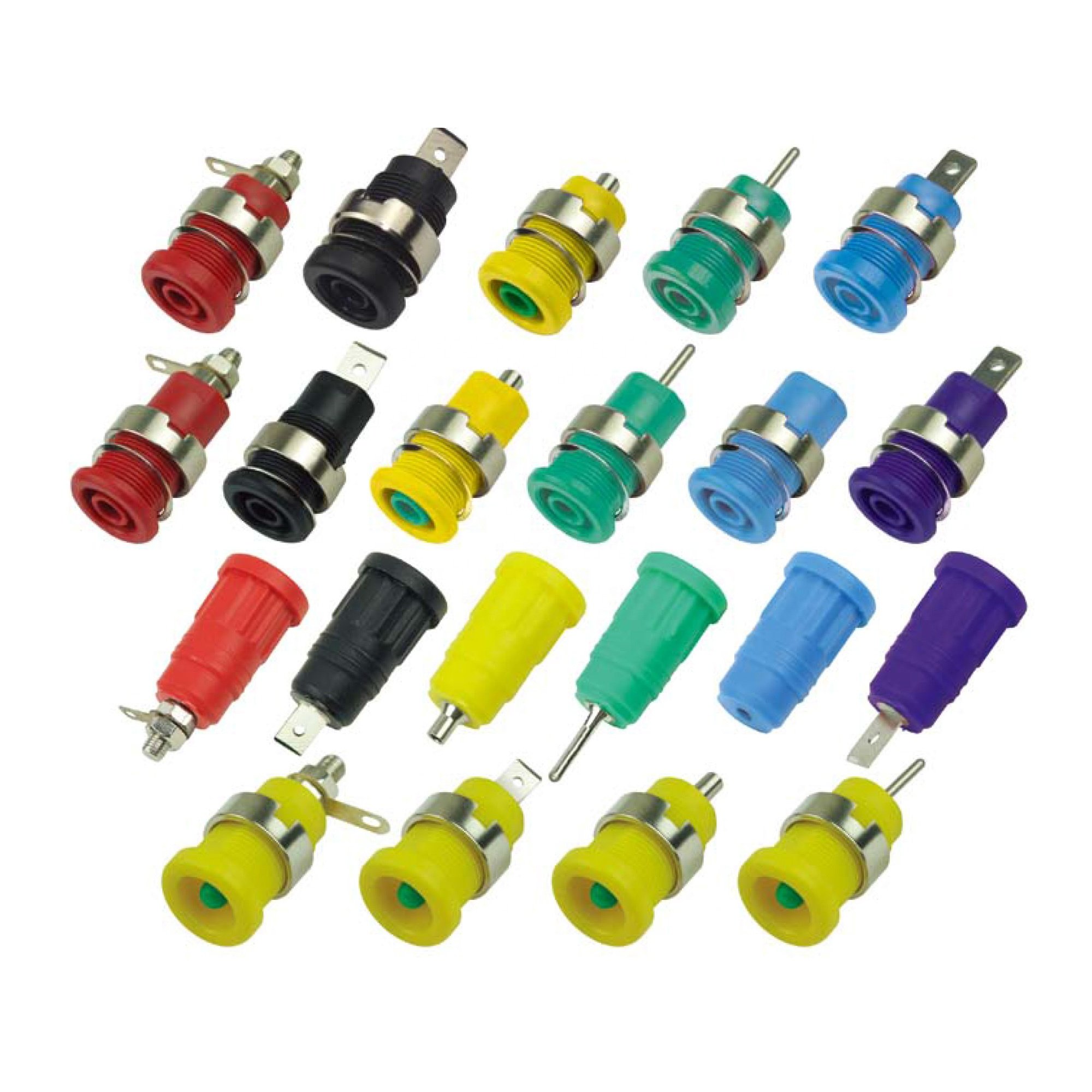 Pure copper 4mm Safety Panel mount Socket banana jack female socket connector wiring terminals for multimeter