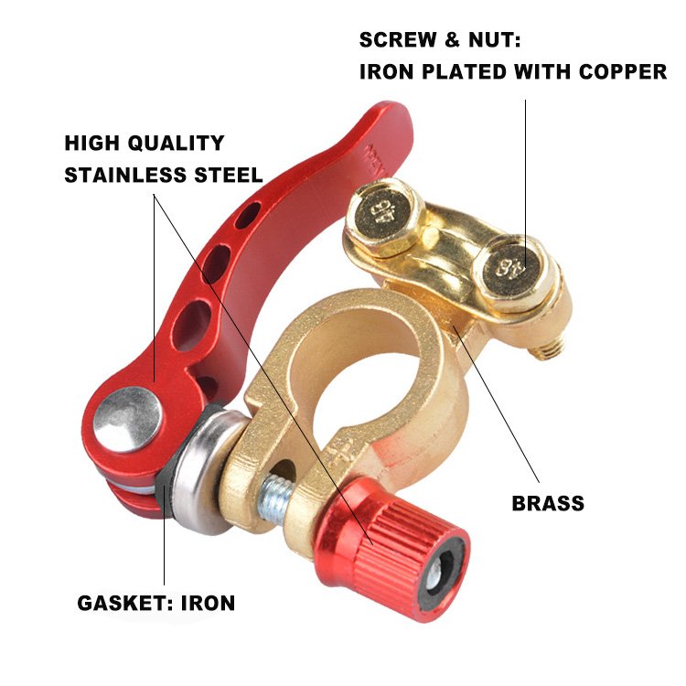 Battery Terminal Tin-plated Brass Sub-connection Clamp Battery Connector hot sale