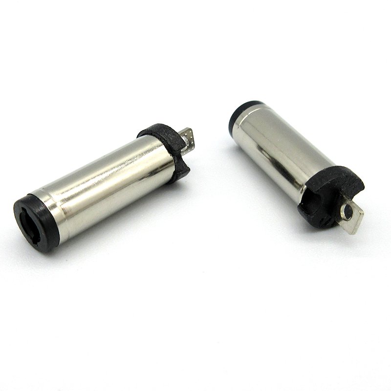 Factory Directly Supply 5.5*2.1 5.5*2.5 Black Yellow DC Male Plug 5.5mm Barrel Jack DC Connector DC Pin