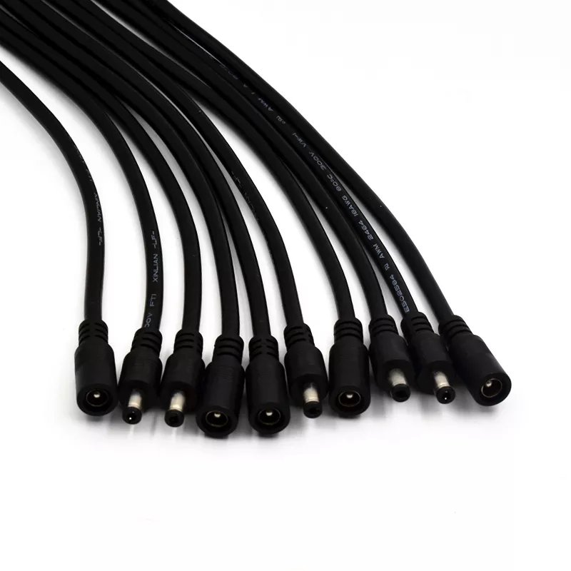 UL-2464-18Wag 30CM Male And Female Charging Adapter 5.5 2.1 2.5 MM 5.5MM 2.1MM 2.5MM DC Plug Power Cable,DC Jack Wire Connector